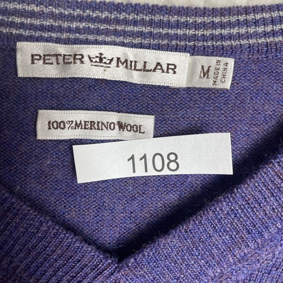 Peter Millar 100% Extra Fine Italian Merino Wool Sweater Men's Size Medium - Picture 7 of 7